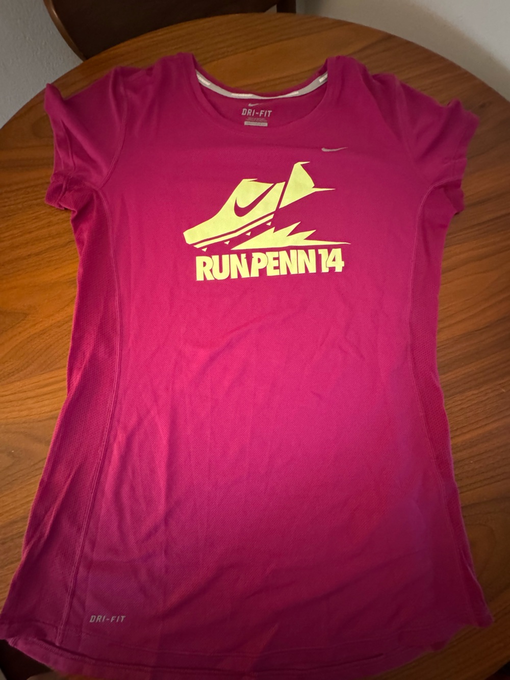 Nike Women’s Hott Pink 'Run Penn 14' Dri-Fit Running Top